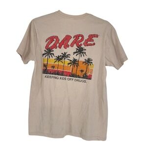 VTG DARE T Shirt Mens Size Medium GraphicT Keeping Kids Off Drugs Tropical